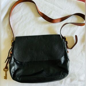 Fossil leather crossbody
